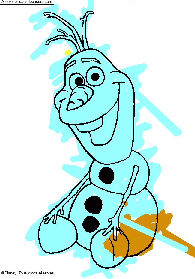 Olaf, le joyeux bonhomme de neige par un invité