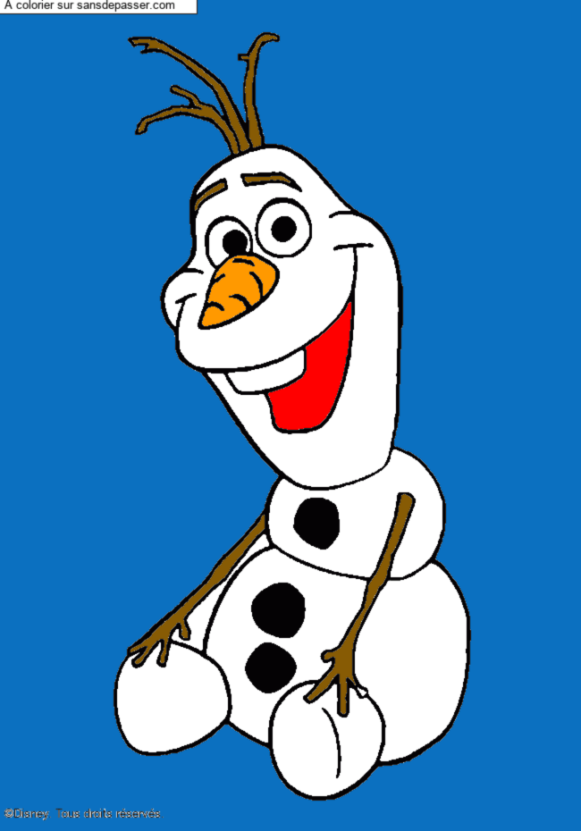 Olaf, le joyeux bonhomme de neige par un invit&eacute;
