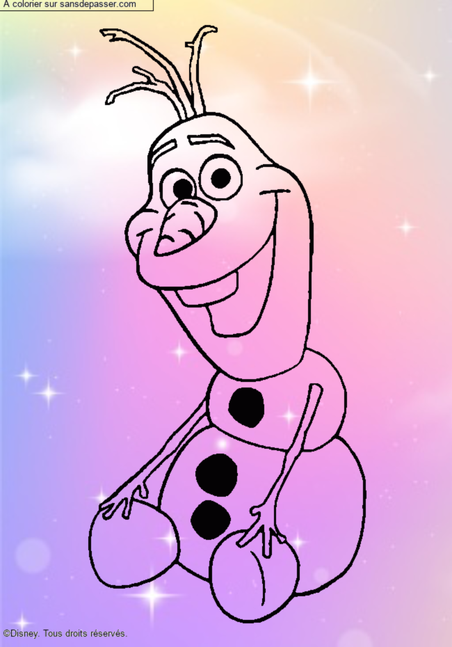Olaf, le joyeux bonhomme de neige par un invit&eacute;