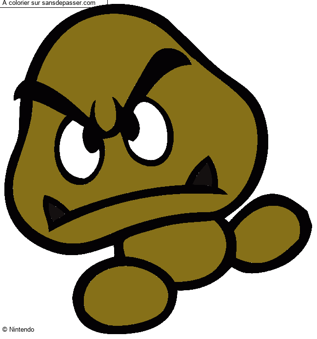 Coloriage Goomba par un invit&eacute;