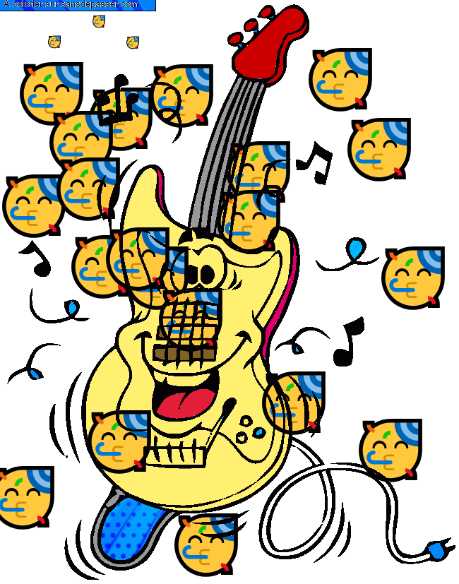 Guitare anim&eacute;e par miss queen