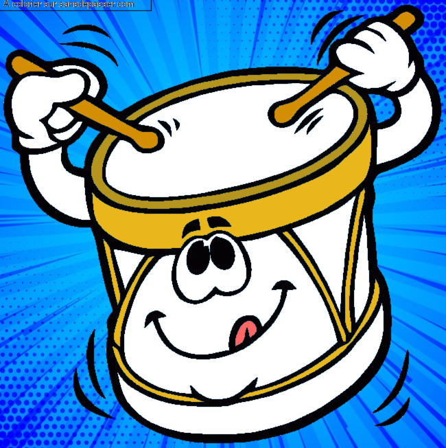 Tambour souriant par un invit&eacute;