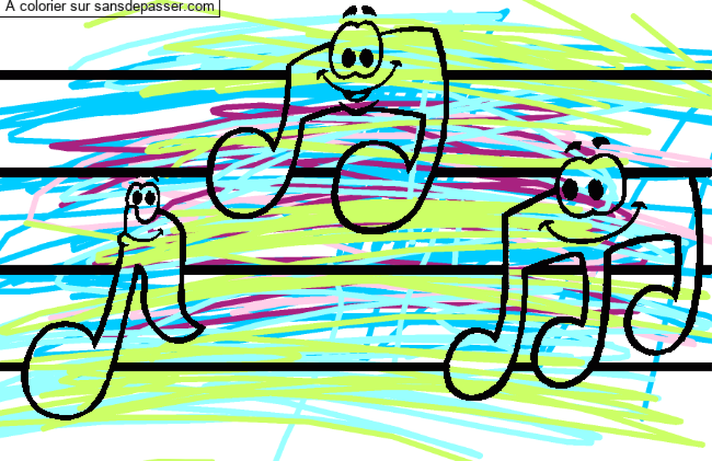 Notes de musique par un invité