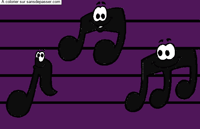 Notes de musique par un invité