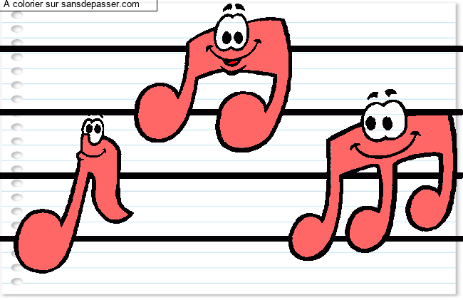 Coloriage Notes de musique par kellychouchou