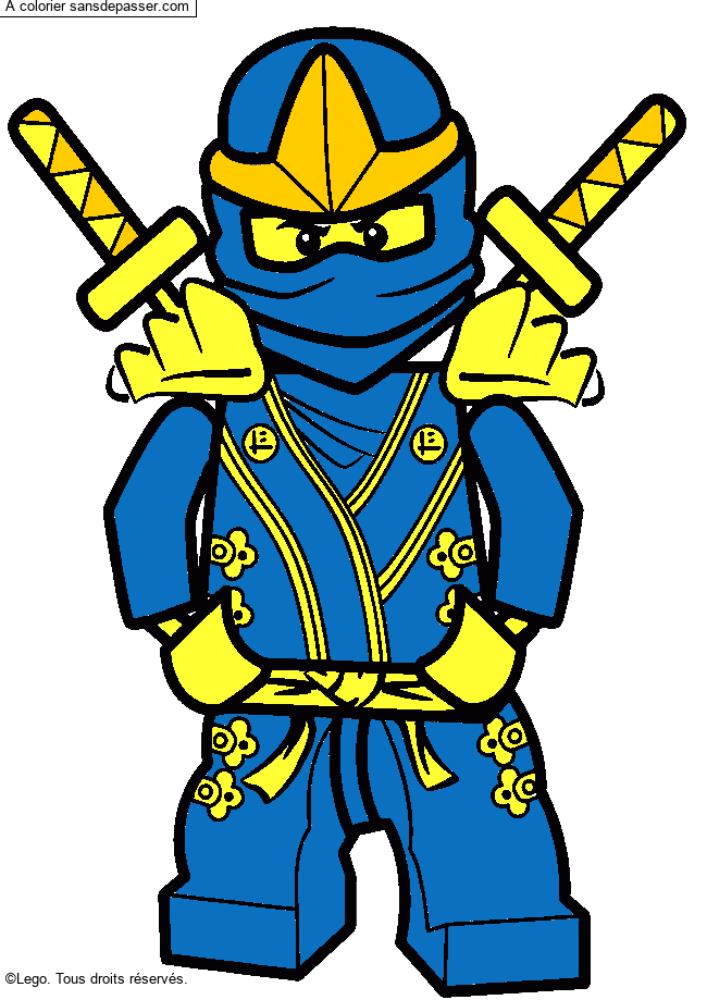 Coloriage Lloyd - Ninjago vert
