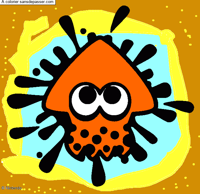 Calamar Splatoon par un invit&eacute;