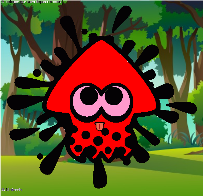 Calamar Splatoon par un invit&eacute;