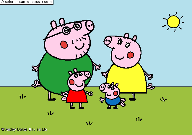 Peppa Pig et sa famille par Cassandre9