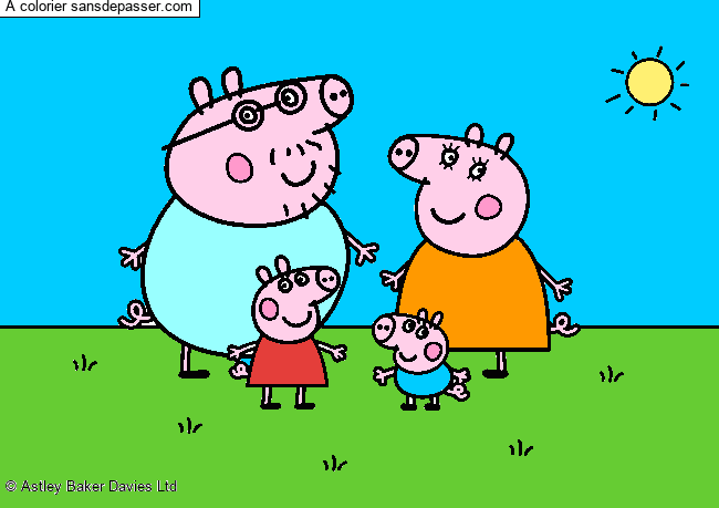 Peppa Pig et sa famille par un invité