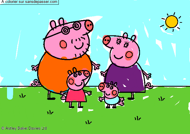 Peppa Pig et sa famille par un invit&eacute;