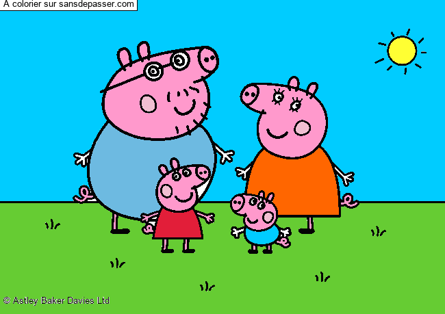 Peppa Pig et sa famille par un invit&eacute;