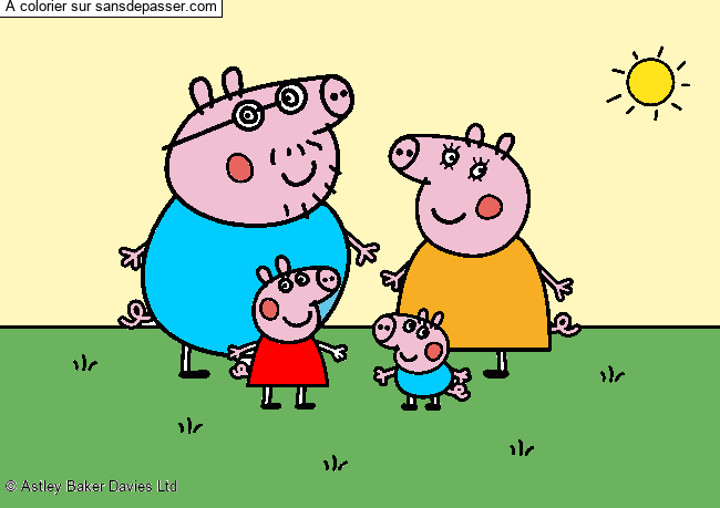 Peppa Pig et sa famille par un invit&eacute;