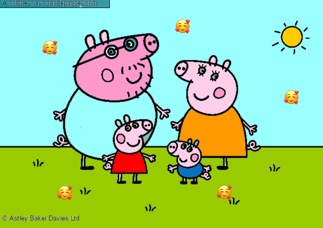 Peppa Pig et sa famille par un invit&eacute;