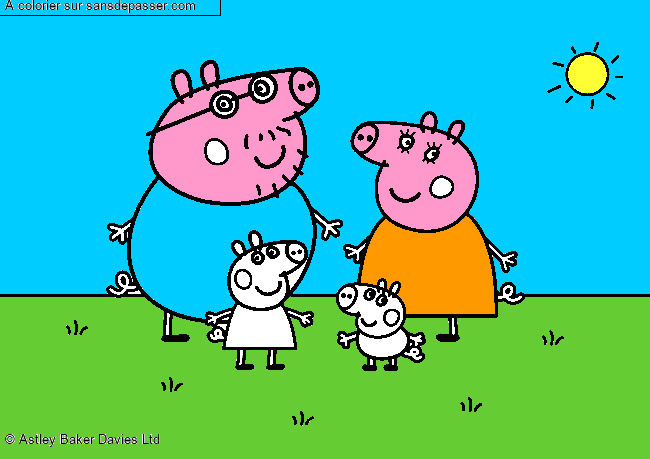 Peppa Pig et sa famille par un invit&eacute;