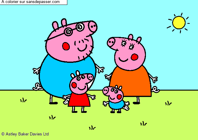 Peppa Pig et sa famille par un invit&eacute;