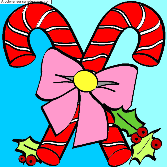 Sucre d'orge de No&euml;l par un invit&eacute;
