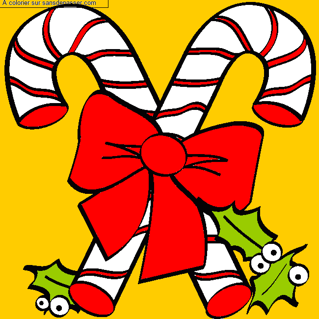 Sucre d'orge de No&euml;l par un invit&eacute;