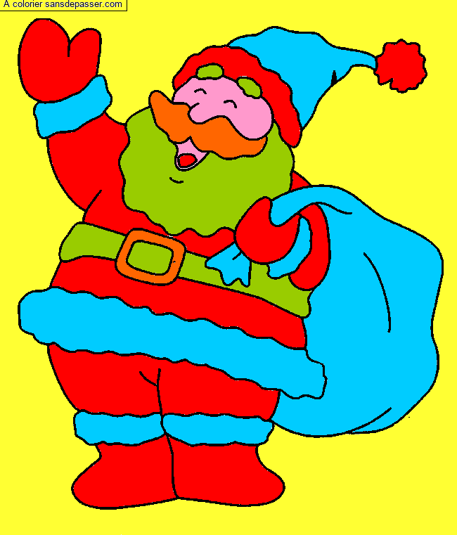 P&egrave;re No&euml;l et sa hotte par un invit&eacute;