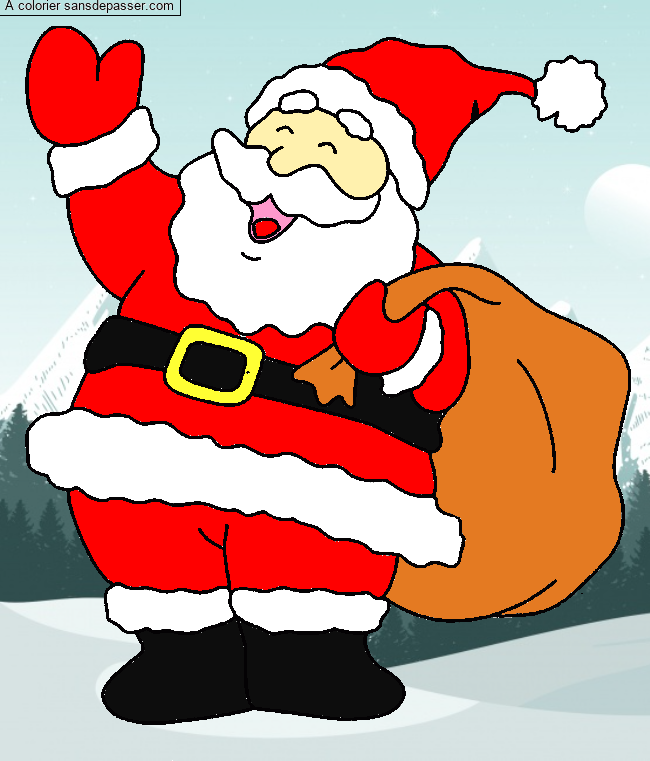 P&egrave;re No&euml;l et sa hotte par un invit&eacute;