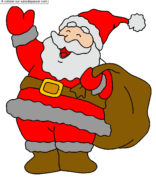 P&egrave;re No&euml;l et sa hotte par un invit&eacute;
