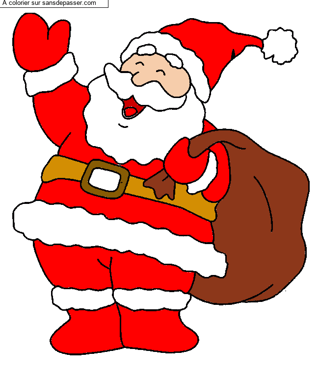 P&egrave;re No&euml;l et sa hotte par un invit&eacute;