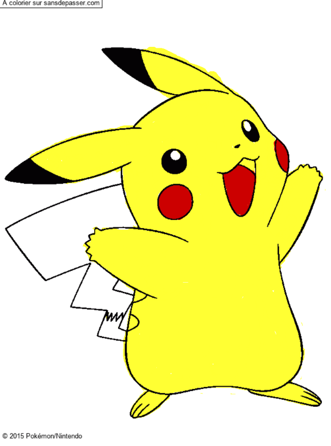 Coloriage Pikachu par un invité