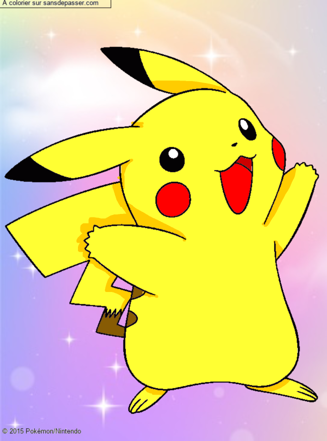 Coloriage Pikachu par un invit&eacute;