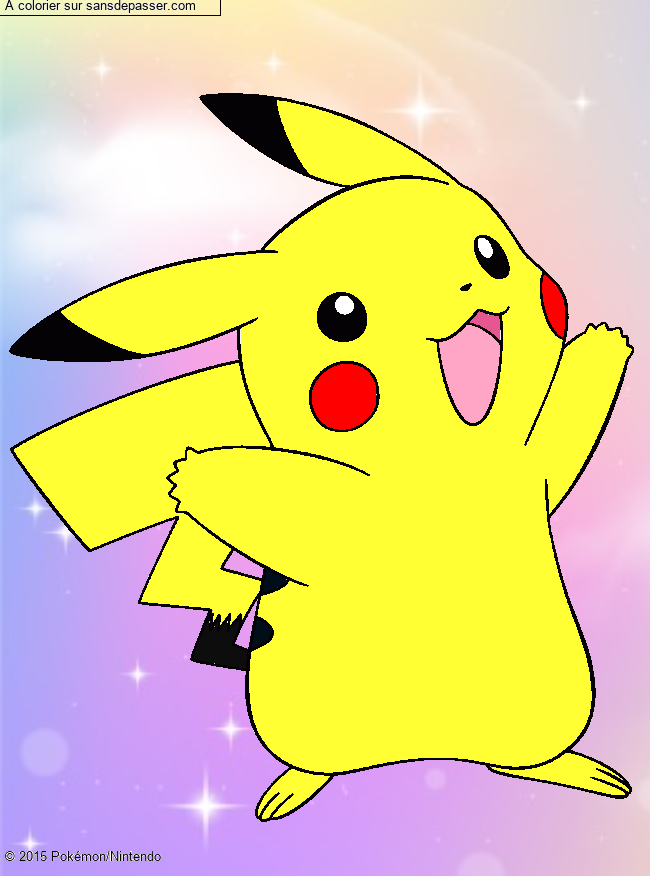 Coloriage Pikachu par un invit&eacute;