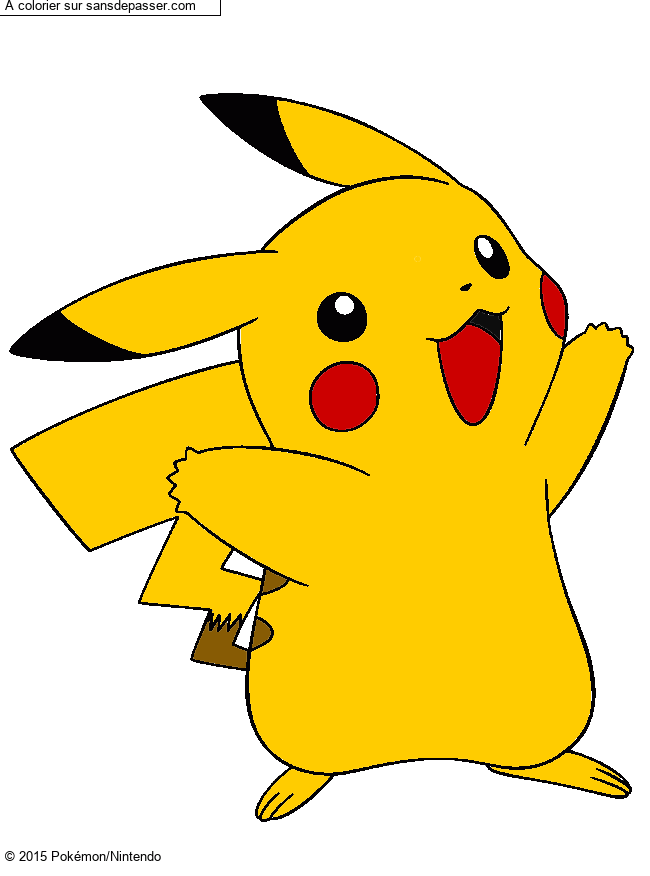 Coloriage Pikachu par un invit&eacute;