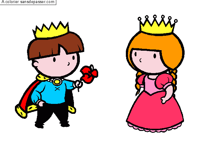 RÃ©sultat de recherche d'images pour "dessin prince et princesse"
