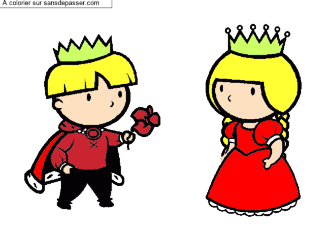 Prince et princesse par un invit&eacute;