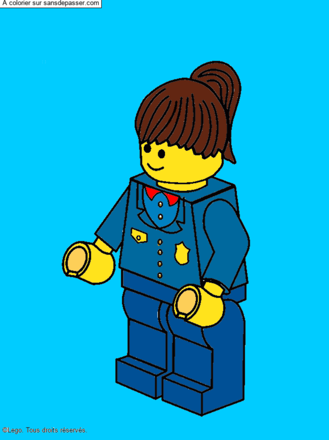 Coloriage Polici&egrave;re Lego par un invité
