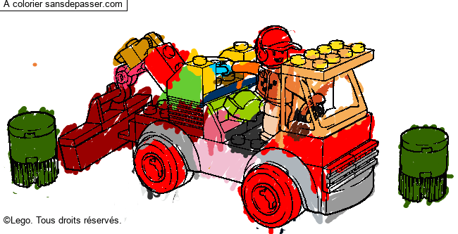 Coloriage Camion Lego par un invité