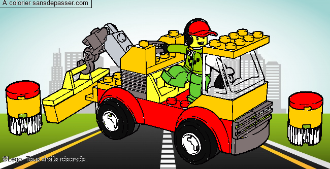 Coloriage Camion Lego par un invité