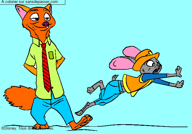 Nick Wilde et Judy Hopps par Lilounette