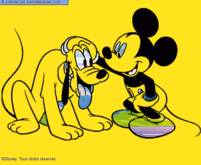 Mickey et Pluto par un invit&eacute;