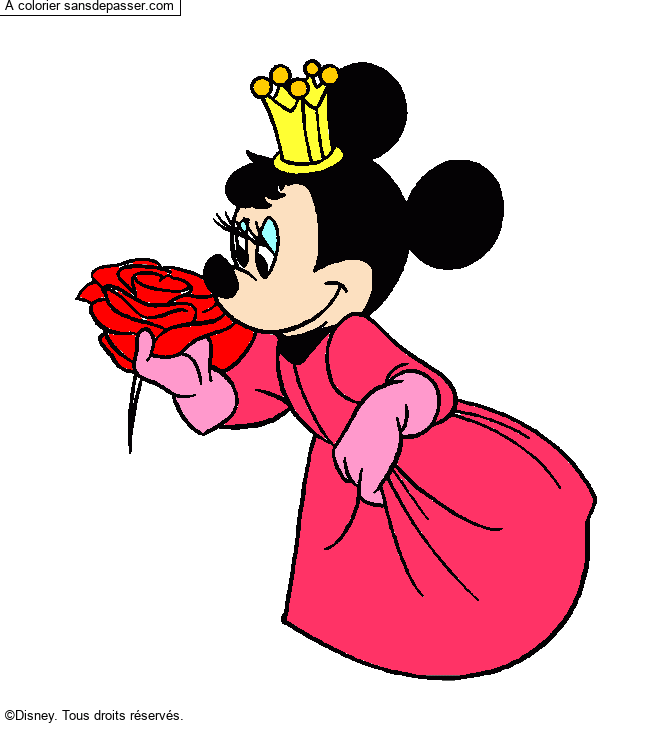 Coloriage Minnie Princesse