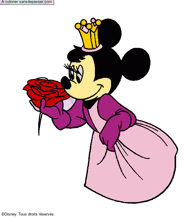 Coloriage Minnie Princesse