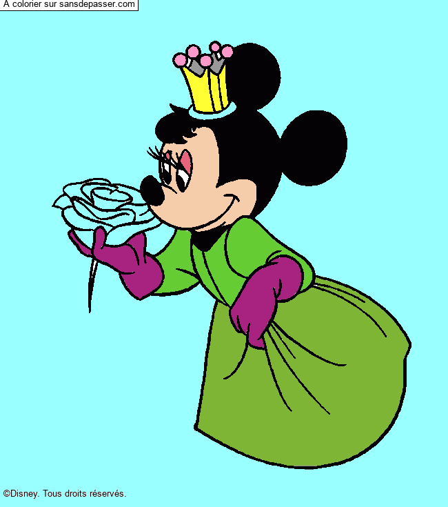 Coloriage Minnie Princesse par un invité