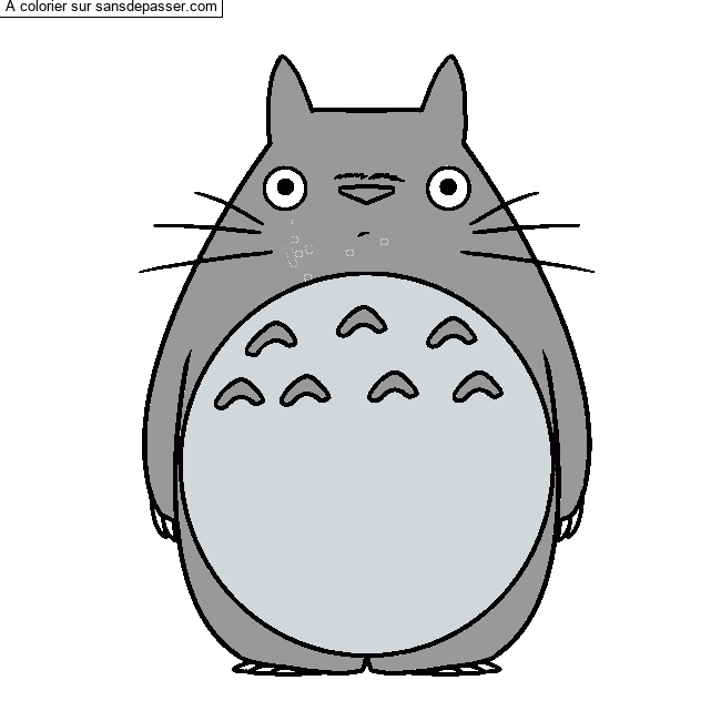 Coloriage Mon voisin Totoro par un invit&eacute;
