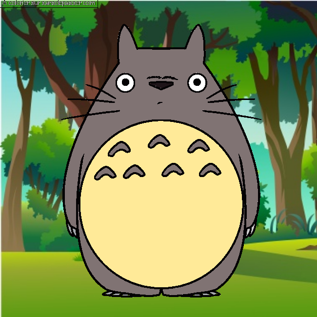 Coloriage Mon voisin Totoro par un invit&eacute;