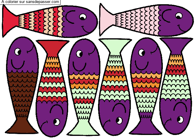 Coloriage Petits poissons par un invité