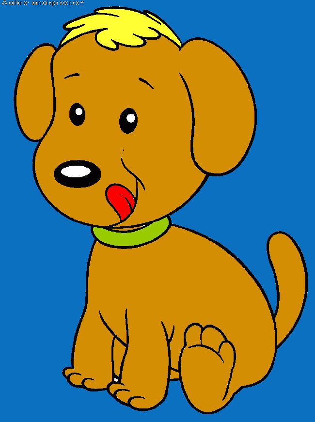 Chien assis par un invit&eacute;