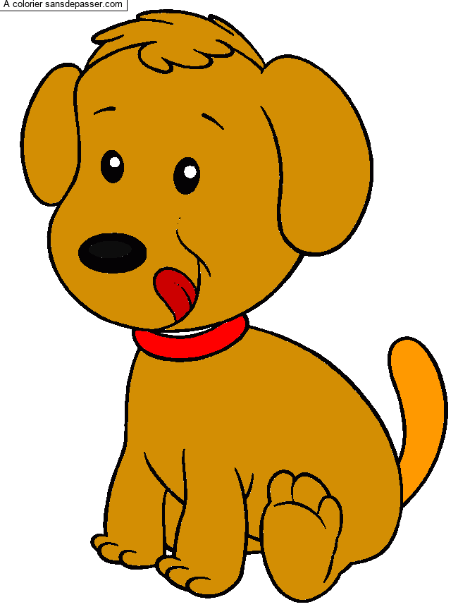 Chien assis par un invit&eacute;
