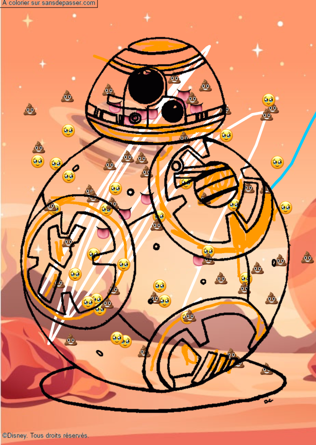 Coloriage BB-8 par un invité