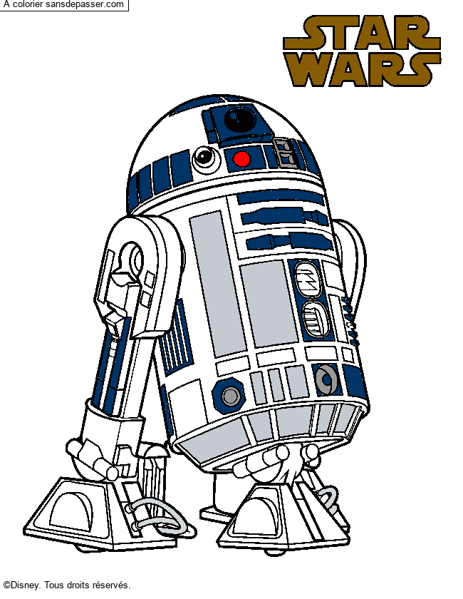 Coloriage R2-D2 par un invité