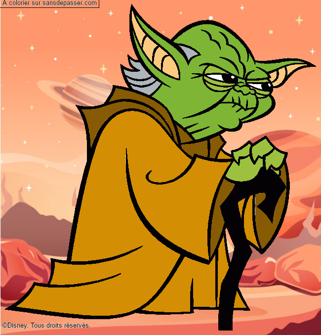 Coloriage Yoda par gerlo