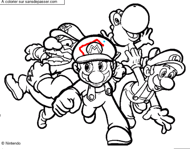 Mario, Luigi, Yoshi et Wario par un invit&eacute;