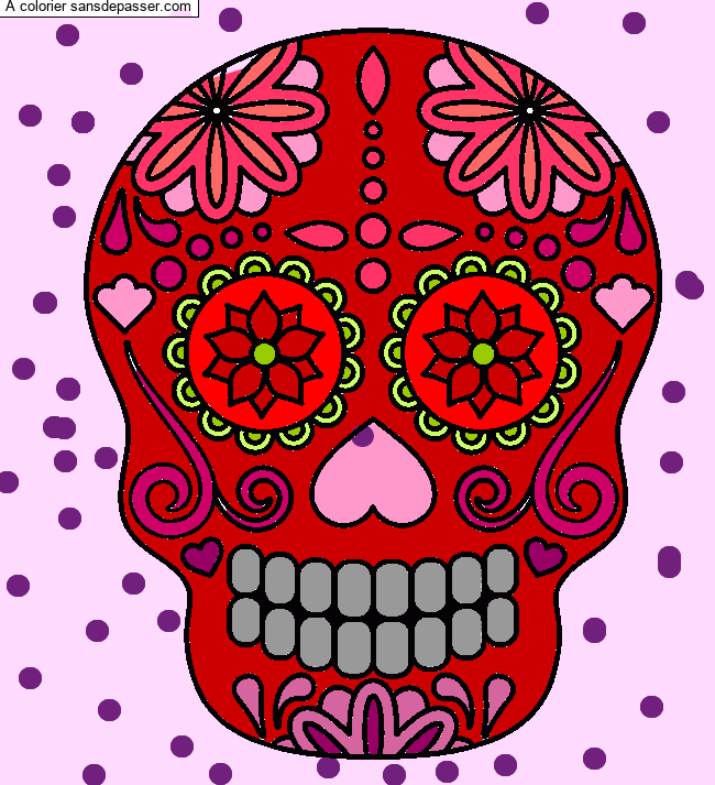 Coloriage Squelette mexicain